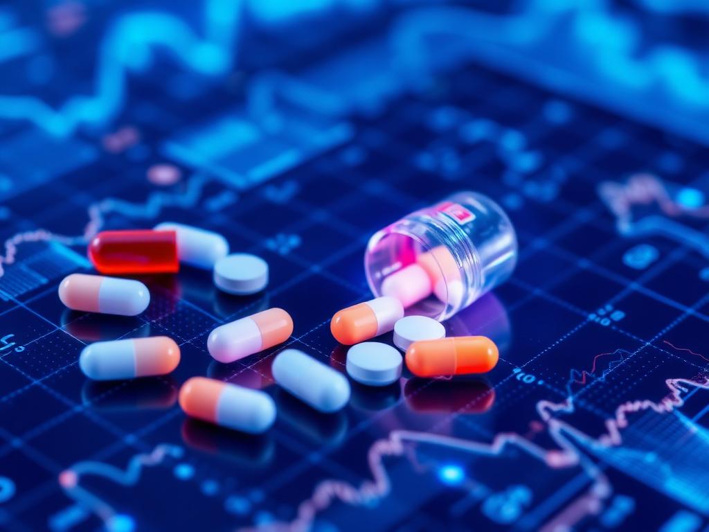 Pharmaceutical pills with data overlay
