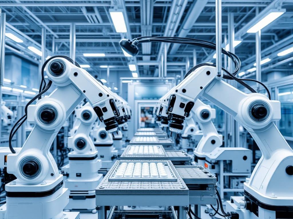Smart pharma manufacturing line with robotics